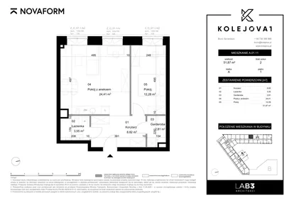 Mieszkanie w inwestycji: Kolejova 1
