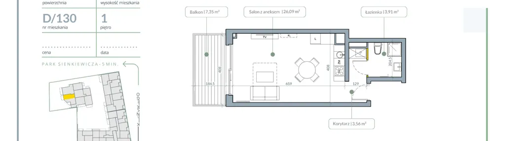 Mieszkanie w inwestycji: Flora Śródmieście