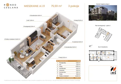 Mieszkanie w inwestycji: Rondo Ceglana etap II