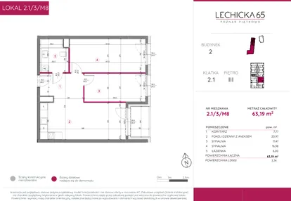 Mieszkanie w inwestycji: Lechicka 65