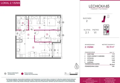 Mieszkanie w inwestycji: Lechicka 65