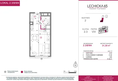 Mieszkanie w inwestycji: Lechicka 65