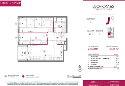 Mieszkanie w inwestycji: Lechicka 65