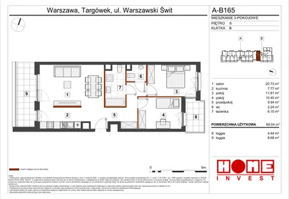 Mieszkanie w inwestycji: Warszawski Świt etap VII