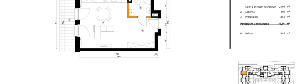 Mieszkanie w inwestycji: SPOT