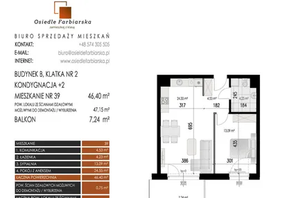 Mieszkanie w inwestycji: Osiedle Farbiarska II
