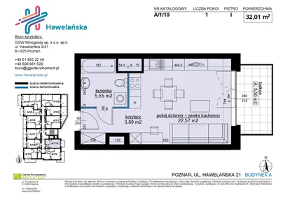 Mieszkanie w inwestycji: Osiedle Hawelańska etap III - bud. A