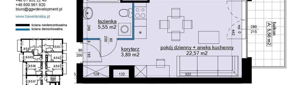 Mieszkanie w inwestycji: Osiedle Hawelańska etap III - bud. A