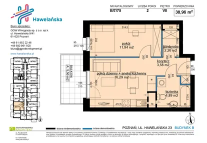 Mieszkanie w inwestycji: Osiedle Hawelańska etap III - bud. B