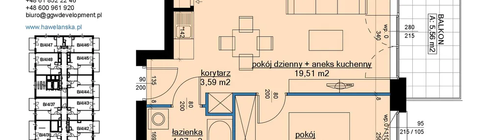 Mieszkanie w inwestycji: Osiedle Hawelańska etap III - bud. B
