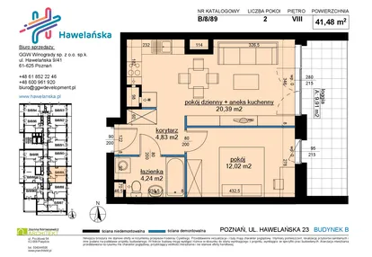 Mieszkanie w inwestycji: Osiedle Hawelańska etap III - bud. B