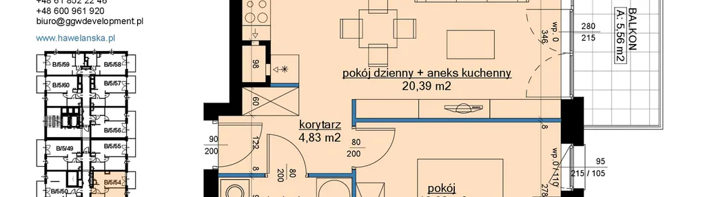 Mieszkanie w inwestycji: Osiedle Hawelańska etap III - bud. B