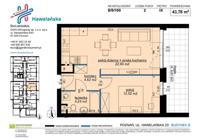 Mieszkanie w inwestycji: Osiedle Hawelańska etap III - bud. B
