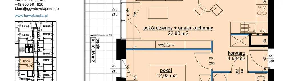 Mieszkanie w inwestycji: Osiedle Hawelańska etap III - bud. B