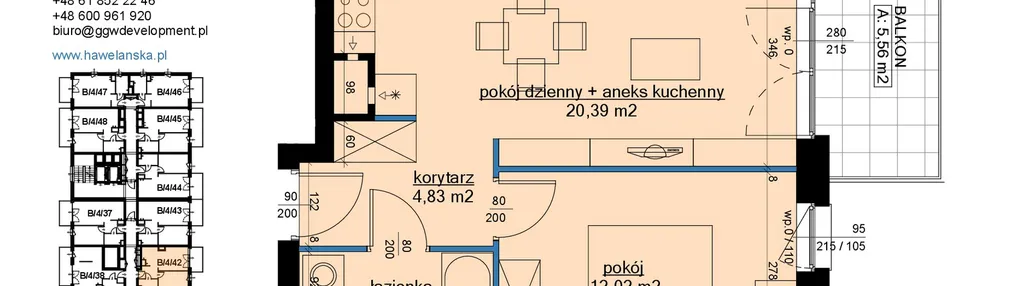 Mieszkanie w inwestycji: Osiedle Hawelańska etap III - bud. B