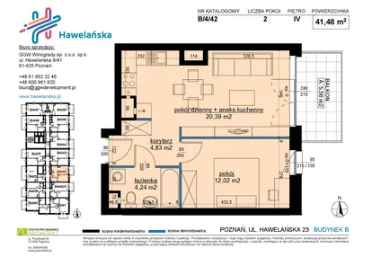 Mieszkanie w inwestycji: Osiedle Hawelańska etap III - bud. B