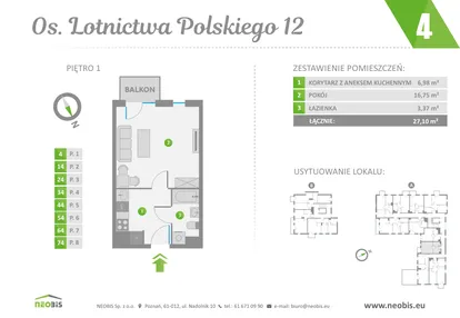 Mieszkanie w inwestycji: Os. Lotnictwa Polskiego 12
