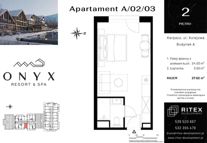 Mieszkanie w inwestycji: Onyx Resort & Spa