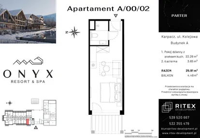 Mieszkanie w inwestycji: Onyx Resort & Spa
