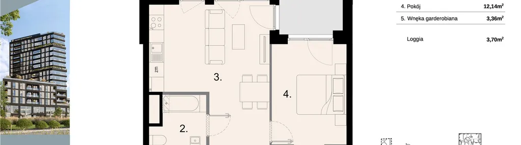 Mieszkanie w inwestycji: Sky Trust etap II - apartamenty inwestycyjne 23% VAT PRS