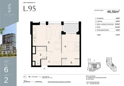 Mieszkanie w inwestycji: Sky Trust etap II - apartamenty inwestycyjne 23% VAT PRS