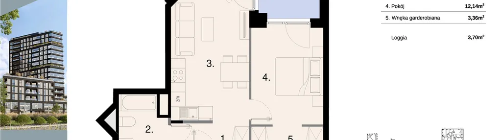Mieszkanie w inwestycji: Sky Trust etap II - apartamenty inwestycyjne 23% VAT PRS