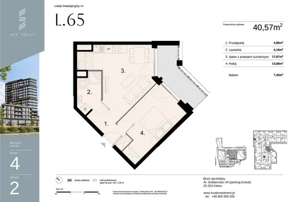 Mieszkanie w inwestycji: Sky Trust etap II - apartamenty inwestycyjne 23% VAT PRS