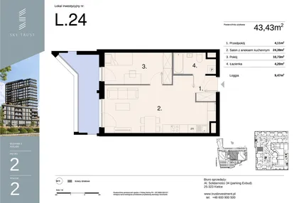 Mieszkanie w inwestycji: Sky Trust etap II - apartamenty inwestycyjne 23% VAT PRS