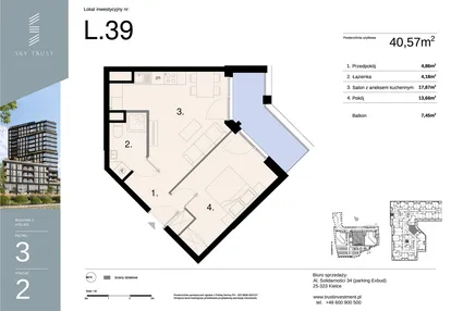 Mieszkanie w inwestycji: Sky Trust etap II - apartamenty inwestycyjne 23% VAT PRS