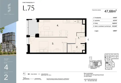 Mieszkanie w inwestycji: Sky Trust etap II - apartamenty inwestycyjne 23% VAT PRS