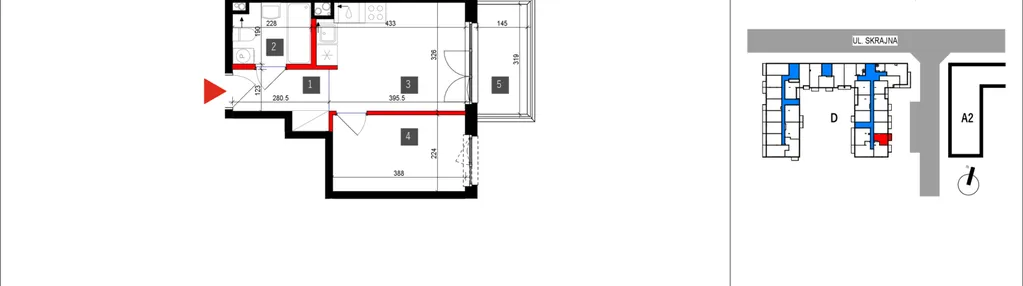Mieszkanie w inwestycji: Skrajna 9 bud. D