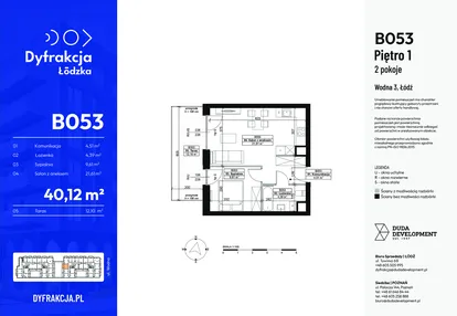 Mieszkanie w inwestycji: Dyfrakcja Łódzka