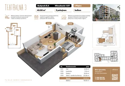 Mieszkanie w inwestycji: Teatralna 3
