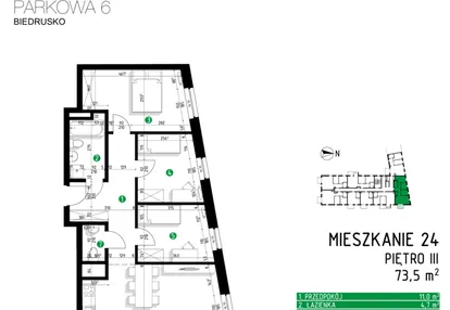 Mieszkanie w inwestycji: Parkowa 6B - ETAP II