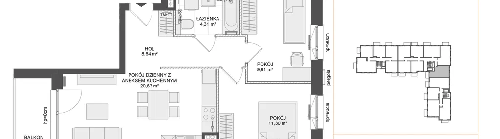 Mieszkanie w inwestycji: Osiedle Przy Błoniach 3 etap III
