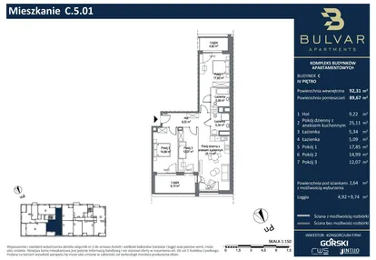 Mieszkanie w inwestycji: Bulvar Apartments - etap II