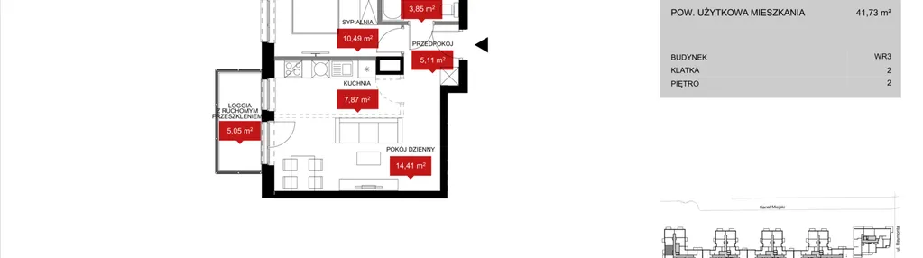 Mieszkanie w inwestycji: Przystań Reymonta etap II