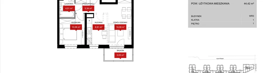 Mieszkanie w inwestycji: Przystań Reymonta etap II