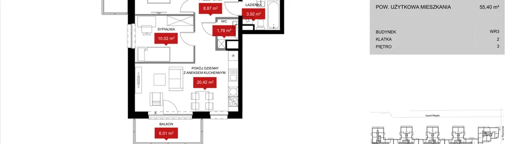 Mieszkanie w inwestycji: Przystań Reymonta etap II