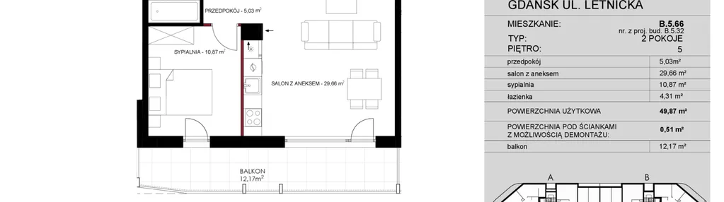 Mieszkanie w inwestycji: Letnicka Residence
