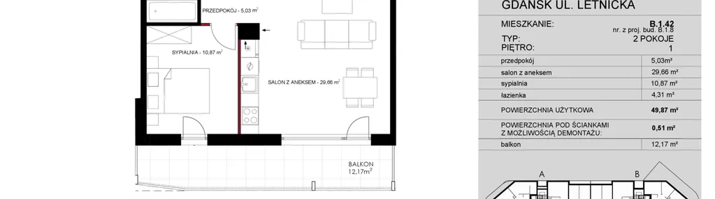 Mieszkanie w inwestycji: Letnicka Residence