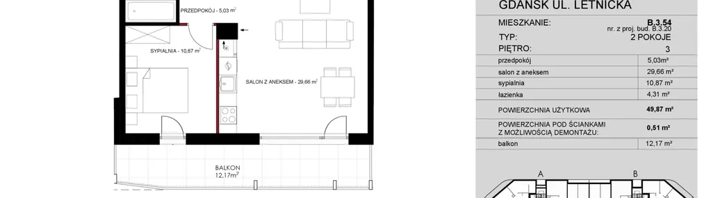 Mieszkanie w inwestycji: Letnicka Residence
