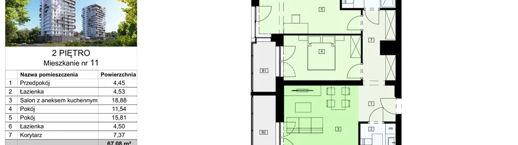 Mieszkanie w inwestycji: Dzielnica Parkowa VII