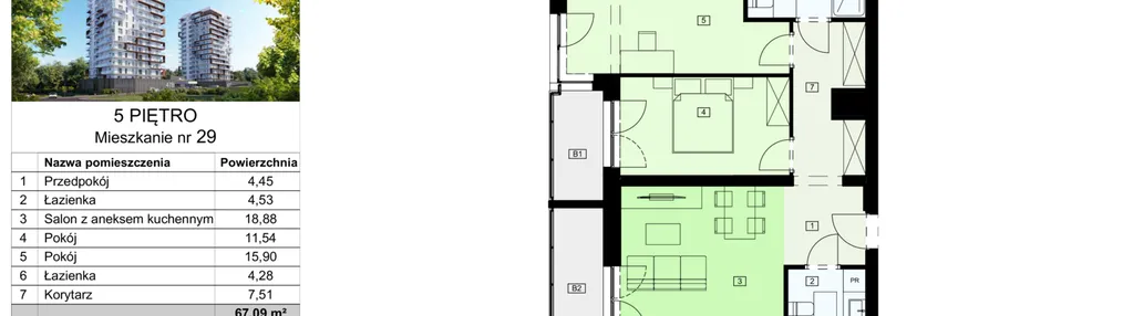 Mieszkanie w inwestycji: Dzielnica Parkowa VII