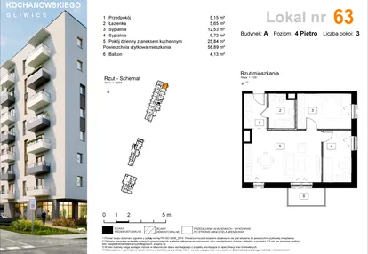 Mieszkanie w inwestycji: Osiedle Kochanowskiego - Gliwice