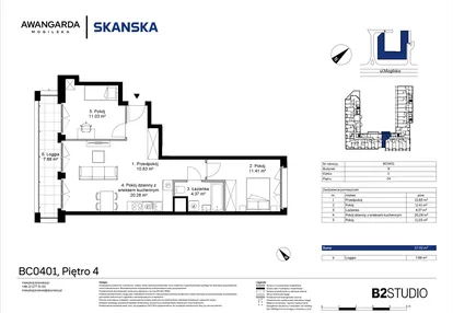 Mieszkanie w inwestycji: Awangarda Mogilska