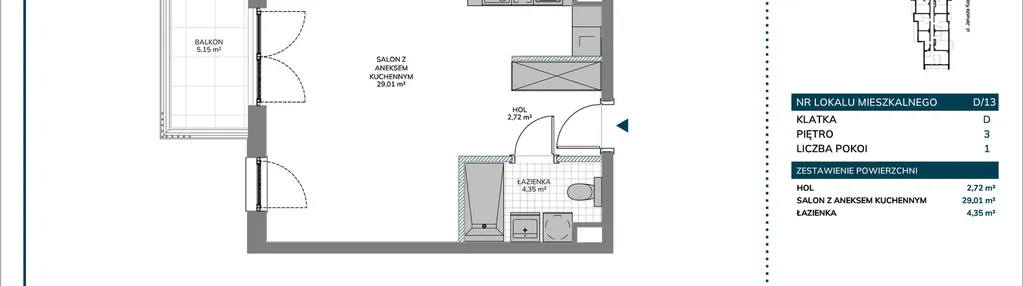 Mieszkanie w inwestycji: Kusocińskiego - Budynek B