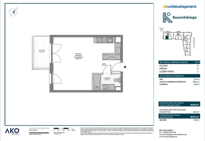 Mieszkanie w inwestycji: Kusocińskiego - Budynek B