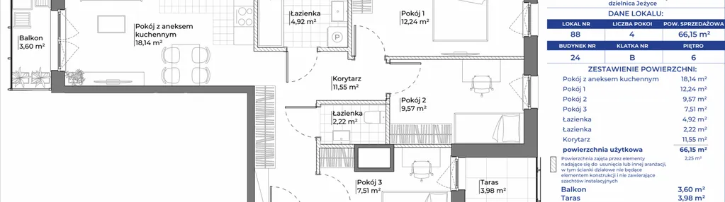 Mieszkanie w inwestycji: Ogrody Nałkowskiej