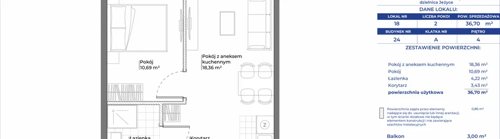 Mieszkanie w inwestycji: Ogrody Nałkowskiej